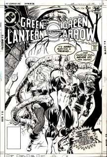 Mike Grell - green lantern #104 cover (green lantern, green arrow, black canary! ) 1977