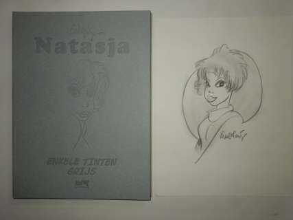 Walthéry, François | Walthéry - Portfolio Natasja - Enkele tinten grijs - Met opdrachttekening - 11 prenten i.p.v. 10 - BH 6/15 - Cartonné - EO - (2021) | Catawiki