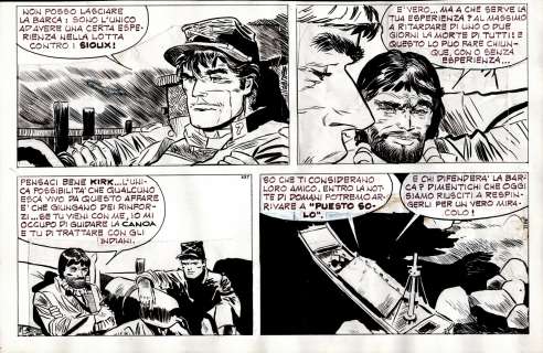 Hugo Pratt - Sgt. Kirk Strip Art (1954)