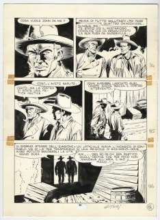 Giovanni Ticci | Tex # 299 - Giovanni Ticci - tavola originale firmata "Fuga da Anderville" - Page volante - Exemplaire unique - (1989) | Catawiki