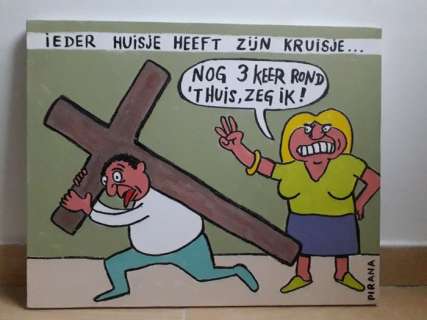 Pirana | Pirana - Origineel schilderij - Cartoon | Catawiki