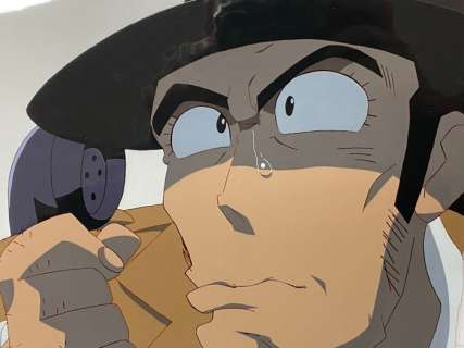 Hayao Miyazaki | Lupin the Third - Original cel and drawing of Inspector Zenigata | Catawiki