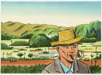 Loustal Jacques de | Â«Une Passion CubaineÂ» Gouache directe pour la couverture | Tessier Sarrou