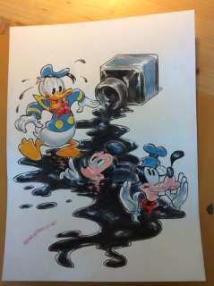 Alessandro Gottardo | Donald Duck - â€œI figli dell’inchiostro di chinaâ€ - Page volante - Exemplaire unique - (2021/2021) | Catawiki