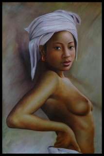 Zhang Bo | Olio su tela - Donna con turbante | Catawiki
