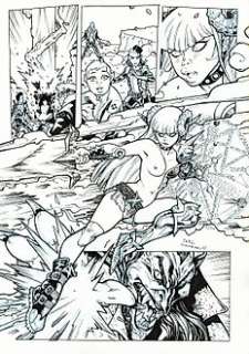 Domenech, Sergi - New Mutants vs Mephisto - Original Page - Signed by Sergi Domenech (Front & Back) - Original Artwork