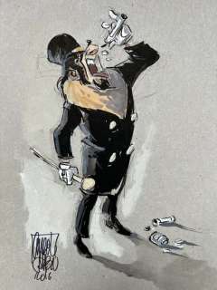 Charel Cambré | Cambré, Charel - Amoras - Originele tekening in kleur op dik karton - Krimson - (2016) | Catawiki