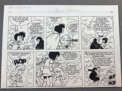 Brunel, Roger | Brunel, Roger - Demi-planche originale - Pastiches T5 - Pastiches des pastiches - (1989) | Catawiki