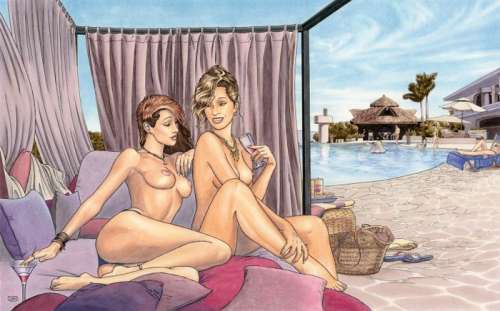 Lounis Chabane | Portfolio Summertime - Dessin original format 42 x 26 cm de Lounis Chabane (2022) | Catawiki