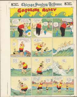 King - Gasoline Alley Sunday Page Color Proof (07/19/1925) NO RESERVE! | Russ Cochran