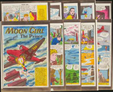 Moldoff - MOON GIRL, SKY SABOTAGE!, MOON GIRL #3, 10 Pg. Silver Printed Story (1948) | Russ Cochran