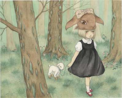 Yokota Sunayoru Hand-Drawn Color Illustration "walk" | Mandarake (Big Web)