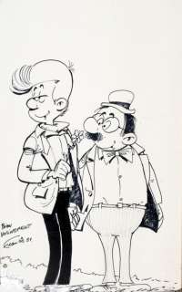 Francis (Francis Bertrand, Dit) - Francis Marc Lebut et son voisin. Feutres noirs pour cette…