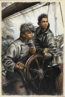 Joubert, Pierre | Les scouts Ã  la barre. Technique mixte (encre de chine, | Coutau Bégarie