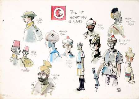 Pratt, Hugo | Périples imaginaires Aquarelles: 1965-1995. . Egypte&helli | Coutau Bégarie