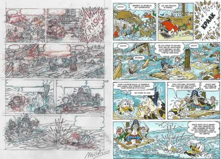 Sune Troelstrup, Millet | Donald Duck - "The Pirates are Coming" - D/D 2003-031 - page 10 - Signed Original Comic Page by Millet (2005) | Catawiki