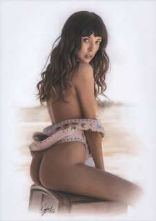 Calas, J.M. | Jean Michel Calas - Dessin original en couleur - Travel hot girl - Format: 29,7 x 42 cm. - (2022) | Catawiki