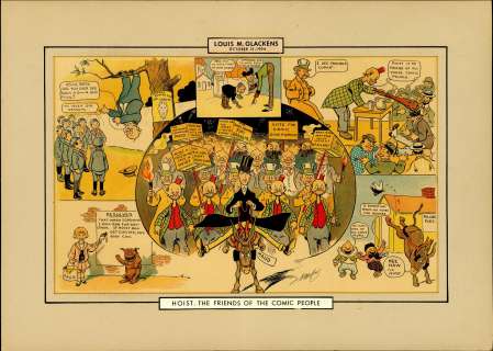 Glackens - HOIST, THE FRIEND OF THE COMIC PEOPLE, Vintage Prin NO RESERVE!t | Russ Cochran