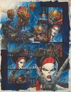 Olivier Ledroit | Requiem, Chevalier Vampire - Dragon Blitz   Encre de Chine | Millon