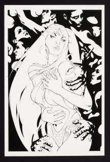 Tony Harris, Ray Snyder - Original Cover Art for Vampirella #15B (2002) Pencils by Tony Harris, Inks by Ray Snyder