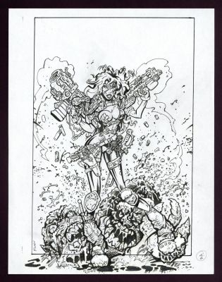 Flint Henry | Battle Babe #2 Sketch | mycomicshop.com