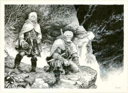 Joël Parnotte - Illustration originale inédite - Le Maître d‘armes