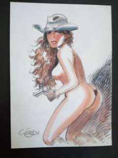 Girod, Thierry | Girod, Thierry - Western - Dessin original couleur - Cow-Girl | Catawiki