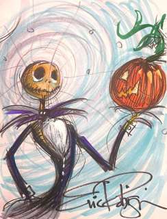 Eric Robison | The Nightmare Before Christmas - Jack Skellington - original colour study by Eric Robison - Page volante - (2002) | Catawiki