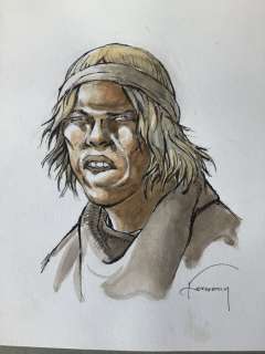 Hermann | Hermann - Dessin original couleur - Les Tours de Bois-Maury | Catawiki