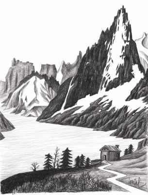 Loustal | Mer de glace - Fusain sur papier | Huberty Breyne Gallery