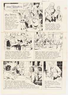 John Cullen Murphy ’’Prince Valiant’’ Sunday Comic Strip Original Artwork -- #3178 Dated 4 January 1998 | Nate Sanders