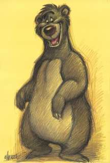 Joan Vizcarra | Jungle Book: Baloo - Original Drawing - 48 x 32 cm - Joan Vizcarra - Pencil Art - Original Artwork | Catawiki