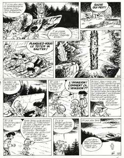 Gos | Le Scrameustache, Le totem de l’espace, planche originale à l’encre de chine. | Septimus