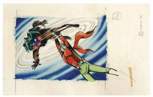 Sky Rider Hand-Drawn Color Hanken Illustration | Mandarake (Big Web)