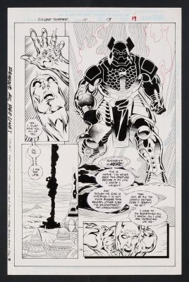 Tom Grindberg, Bill Anderson | Original Art from Silver Surfer #111 (1995) Page 19 Pencils by Tom Grindberg, Inks by Bill Anderson | mycomicshop.com (Buy It Now)