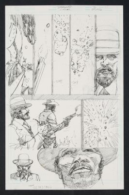 Denys Cowan | Original Art from Django Unchained 3 (2012) Page 15 Pencils | mycomicshop.com (Buy It Now)
