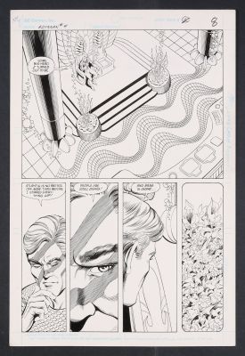 Curt Swan, Keith Giffen, Al Vey | Original Art from Aquaman #4 (1989) Page 6 Layouts by Keith Giffen, Pencils by Curt Swan, Inks by Al Vey | mycomicshop.com (Buy It Now)