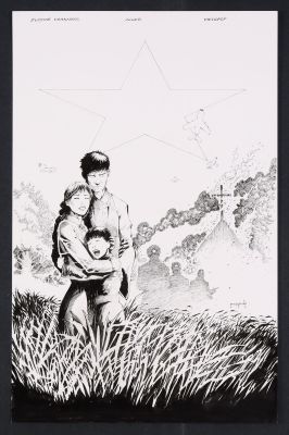 Jason Metcalf | Original Cover Art for Fleeing Darkness (2021) Pencils and Inks by Jason Metcalf | mycomicshop.com