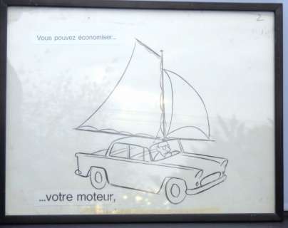 Chaval | Â«Vous pouvez économiser votre moteurÂ». Dessin Ã  l’encre de Chine | Tessier Sarrou