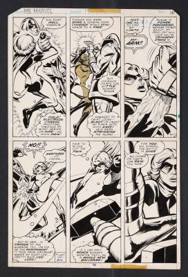 Bob McLeod, Joe Rosen | Original Art from Ms. Marvel #19 (1978) Page 10 Pencils by Carmine Infantino, Inks by Bob McLeod | mycomicshop.com (Buy It Now)