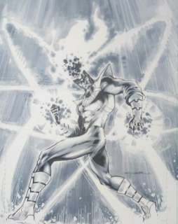 Yildiray Cinar | JLA 11x17 inches -Encre et peinture - Firestorm - Page volante - Exemplaire unique - (2011) | Catawiki