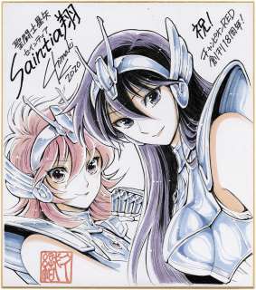 Hisao Chimaki Hand-Drawn Color Shikishi Saint Seiya Saintia Sho