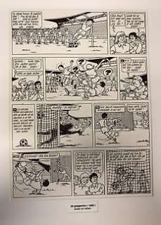 Studio Vandersteen - Paul Geerts | Studio Vandersteen / Paul Geerts - Originele pagina (p.18) Suske en Wiske 225 - De goalgetter - (1990) | Catawiki