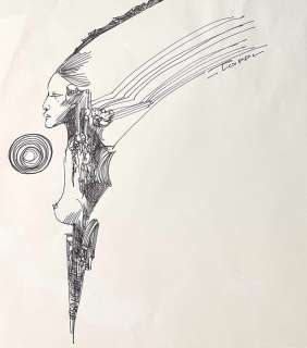 Sergio Toppi | Sergio Toppi - Original drawing - Nude Woman | Catawiki