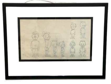 Carl Barks | Original Carl Barks art - Pip Squeeks - pencil prelim - professionally framed - (1952) | Catawiki