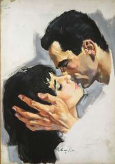 Fernando Carcupino - Original illustration for "La colpa dell‘altra". Mondadori 1962. Gouache. Signed. Mint