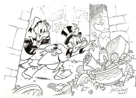 Sergio Cabella | Tesoro! - Singed Inked Original Drawing by Sergio Cabella - (2023) | Catawiki