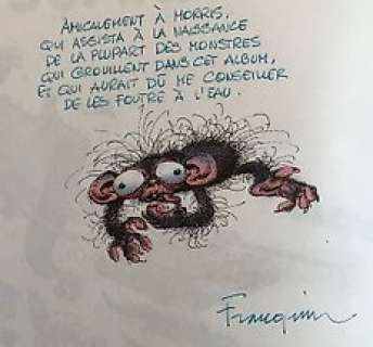 Franquin | Franquin - Dédicace Franquin à Morris - dans: Spirou et Fantasio - L’ Héritage - C - EO - (1976) | Catawiki
