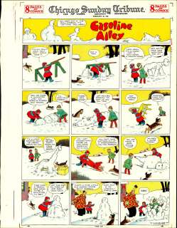 King – Gasoline Alley Sunday Page Color Proof (1926) | Russ Cochran