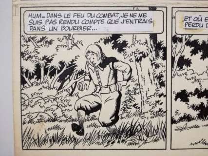 De Moor, Bob - Cori de Scheepsjongen / Cori Le Moussaillon | De Moor, Bob - Cori de Scheepsjongen / Cori le Moussaillon - Originele pagina (pag. 34) - Onder de vlag van de Compagnie / Sous le drapeau de la Compagnie - (1952) | Catawiki